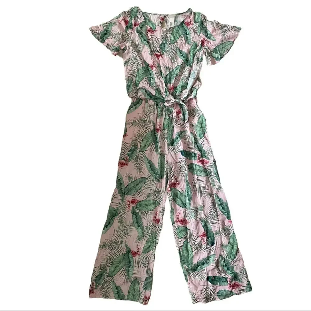 H&M X Karolina Kijak Tropical Pant Jumpsuit Size 14 Youth